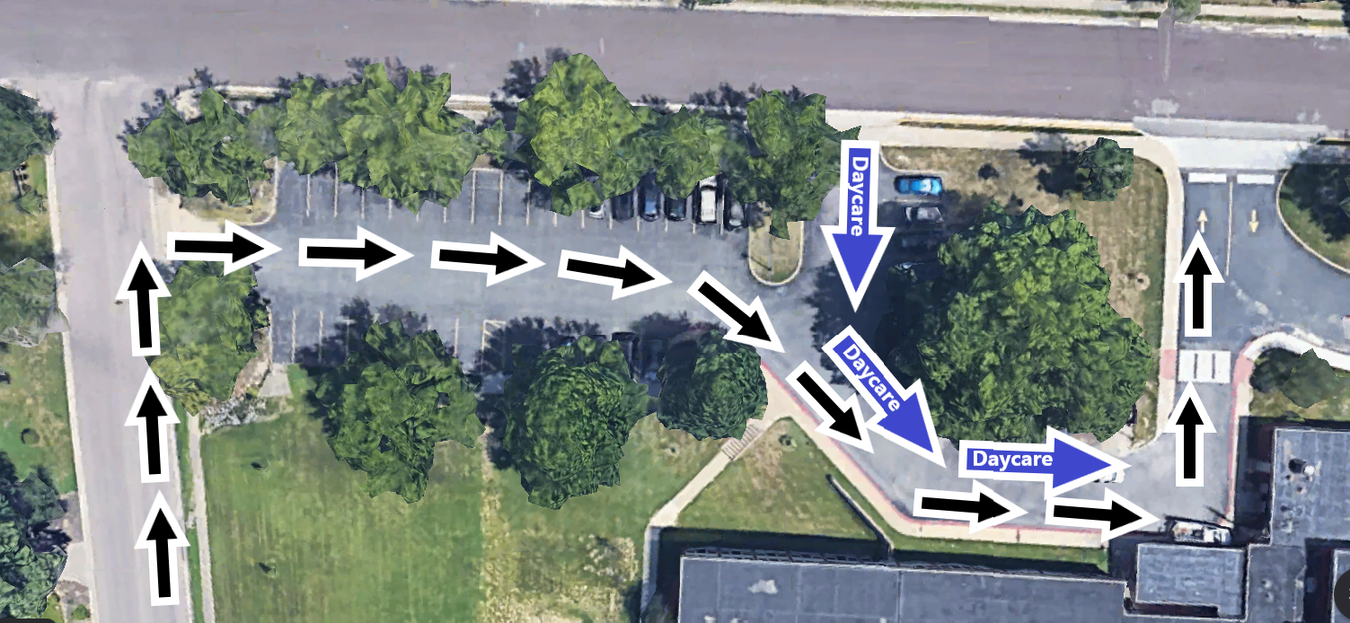 Parent Pick Up Route due to Construction